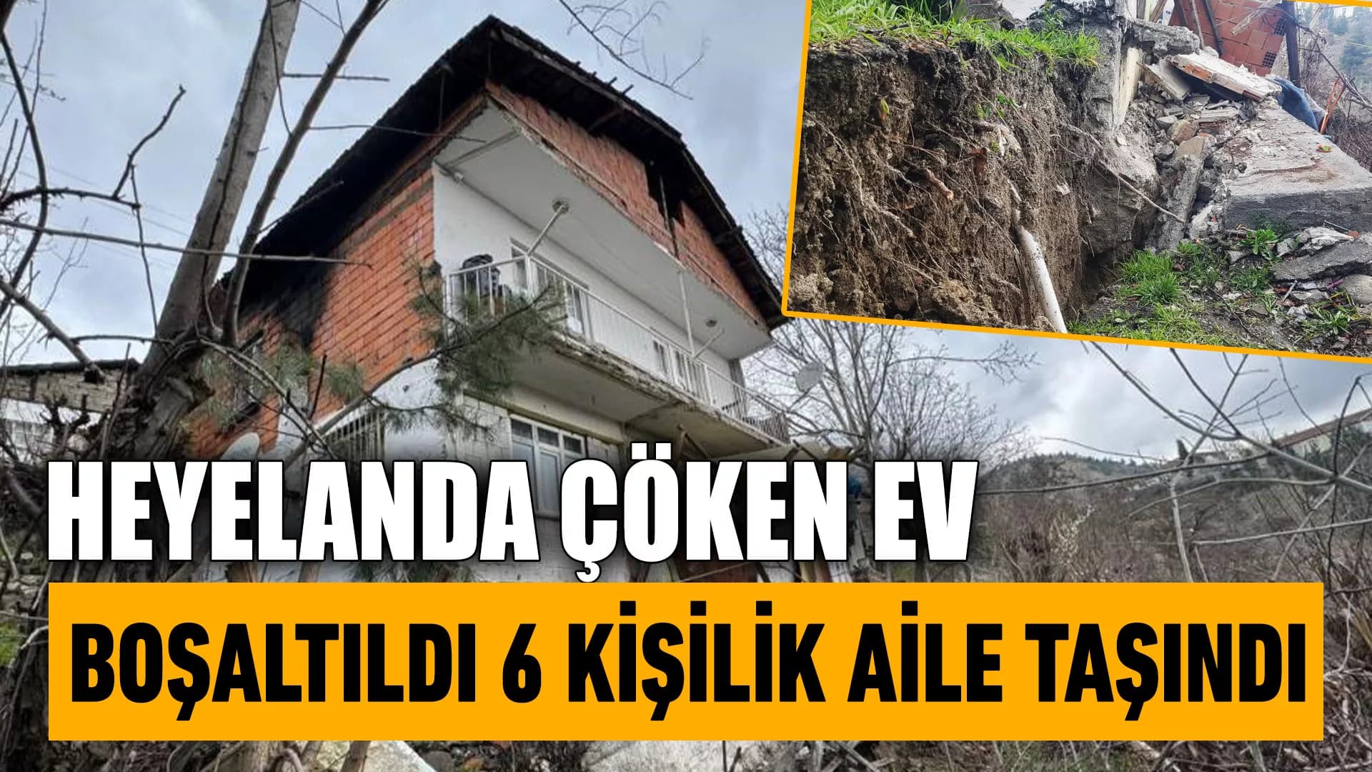 Heyelanda Balkonu Çöken Ev Boşaltıldı