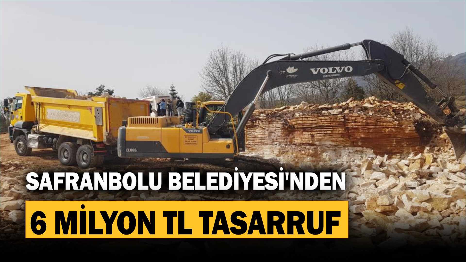 Belediye taş ocağıyla yıllık 6 milyon TL tasarruf sağlayacak