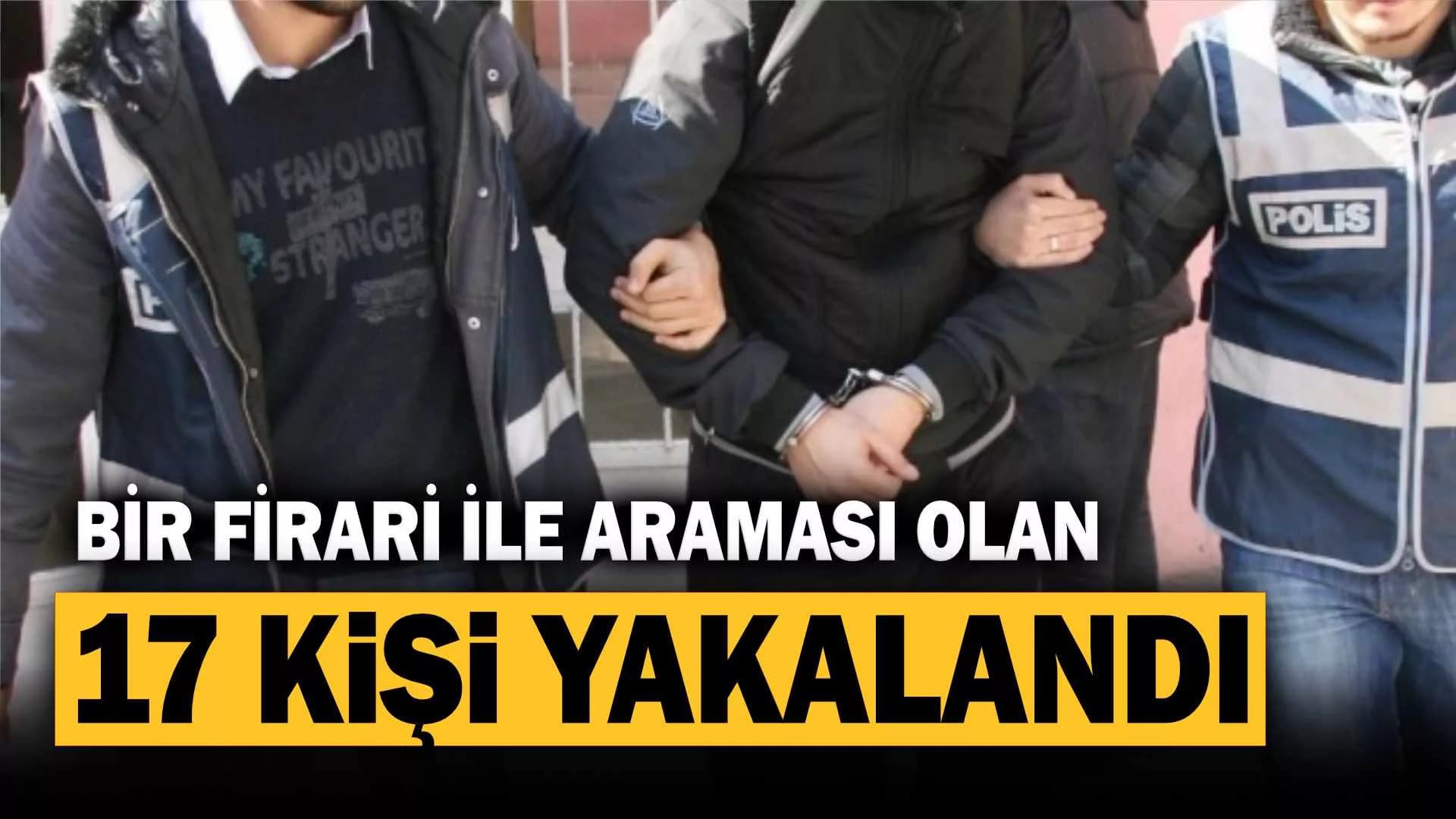 Karabük’te 1 firari ile araması olan 17 kişi yakalandı