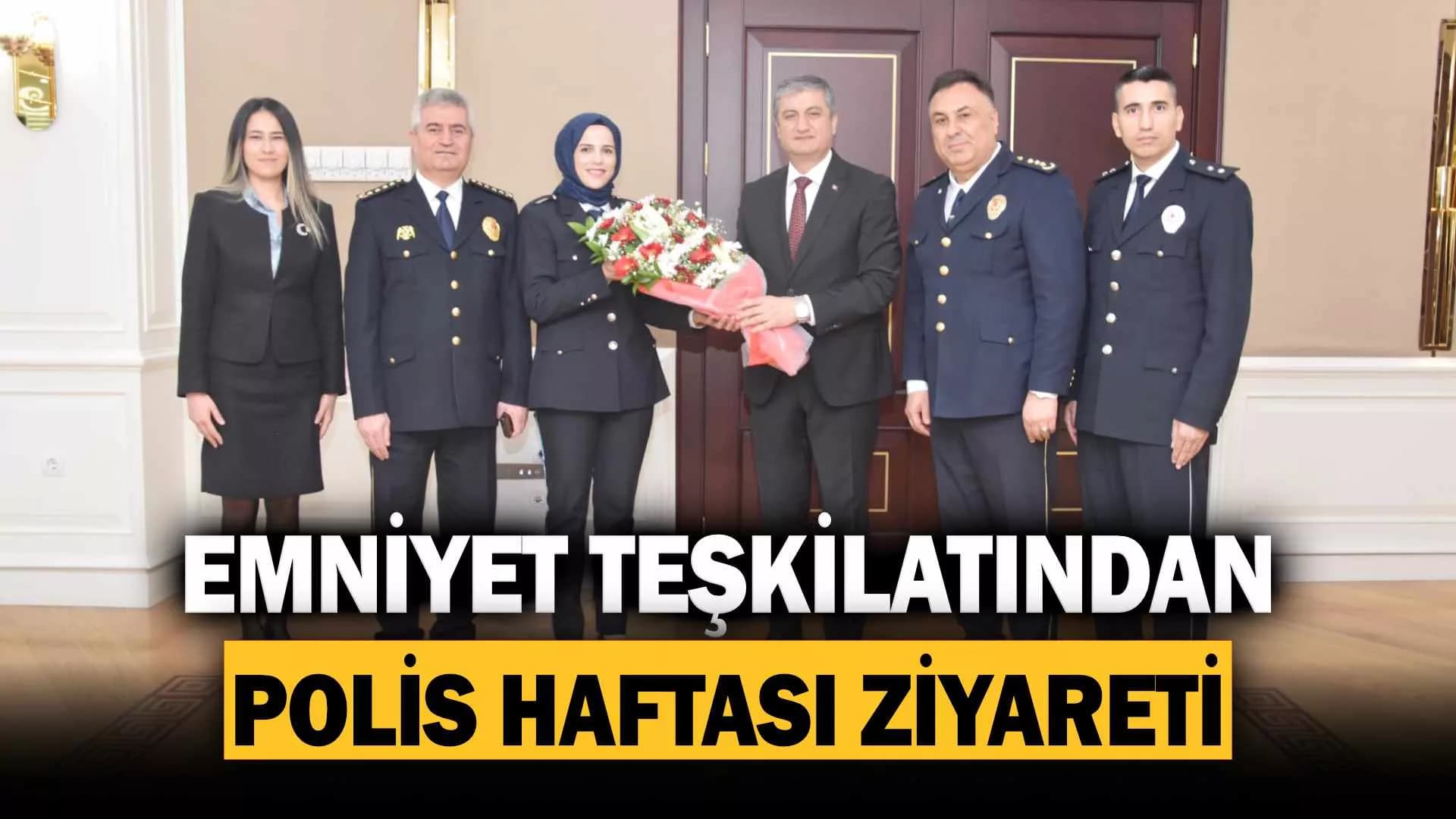 Vali Yavuz'a Emniyet Teşkilatından Polis Haftası Ziyareti