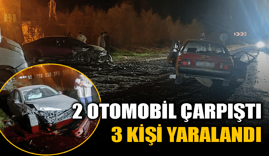 Karabük'te 2 otomobil çarpıştı: 3 yaralı