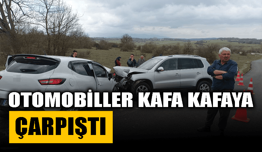 Otomobiller kafa kafaya çarpıştı: 8 yaralı