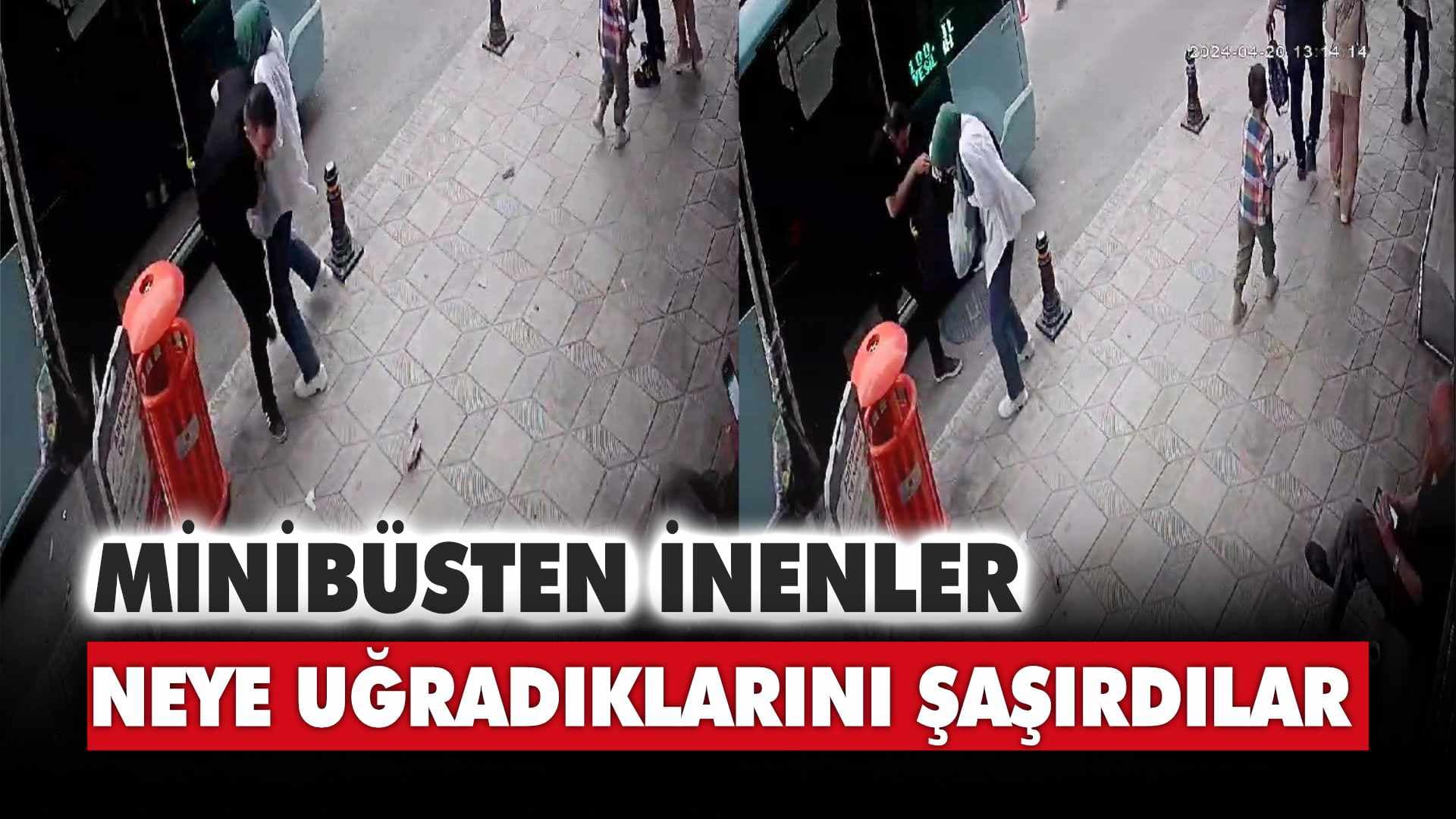 Minibüsten inenler neye uğradıklarını şaşırdı