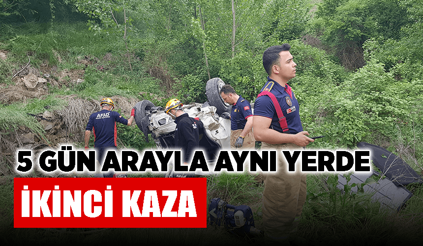 Otomobiliyle 70 metreden şarampole uçtu, burnu bile kanamadı