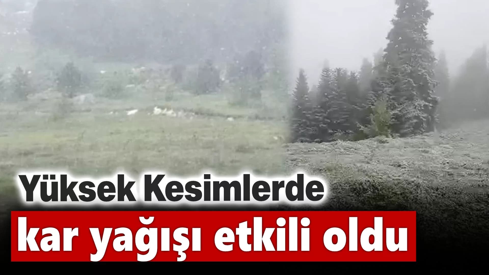 Karabük'ün yüksek kesimlerinde kar yağışı etkili oldu