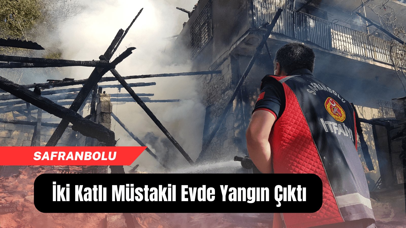 Safranbolu'da iki katlı müstakil ev yangında zarar gördü