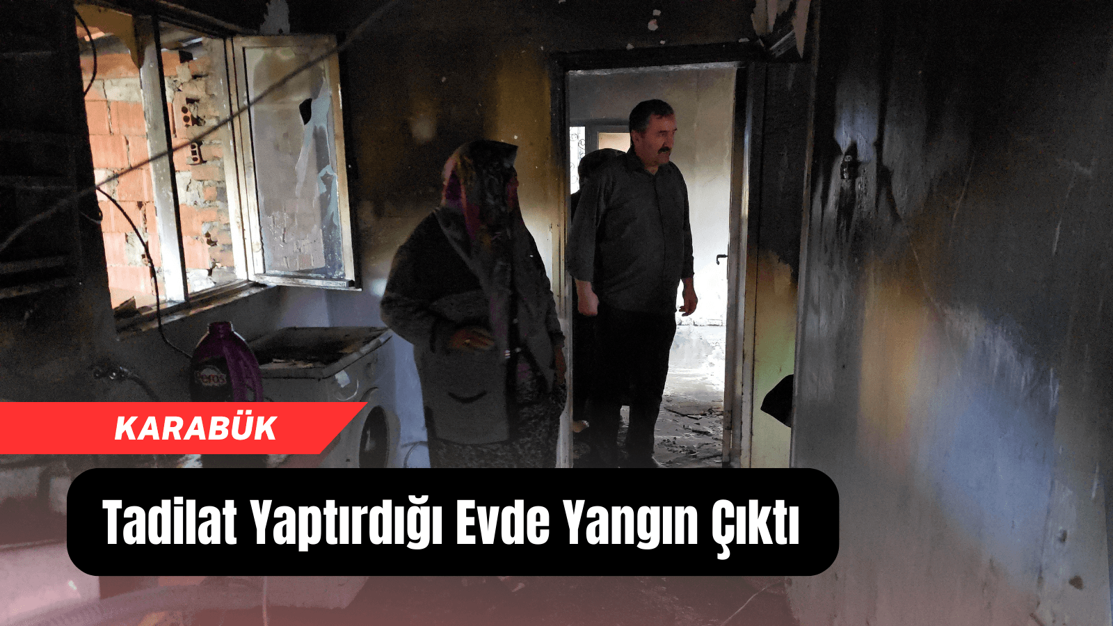 Tadilat yaptırdığı evde çıkan yangın hasara yol açtı