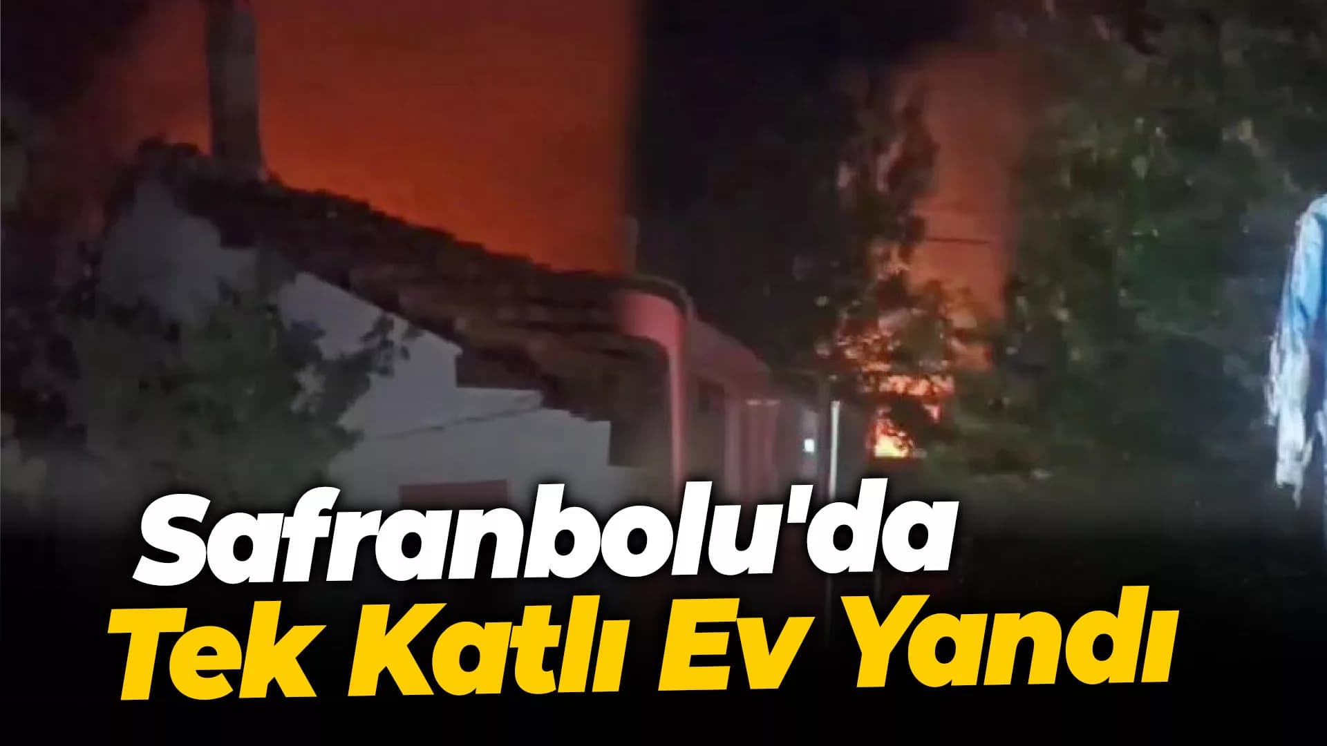 Karabük'te tek katlı ev yandı