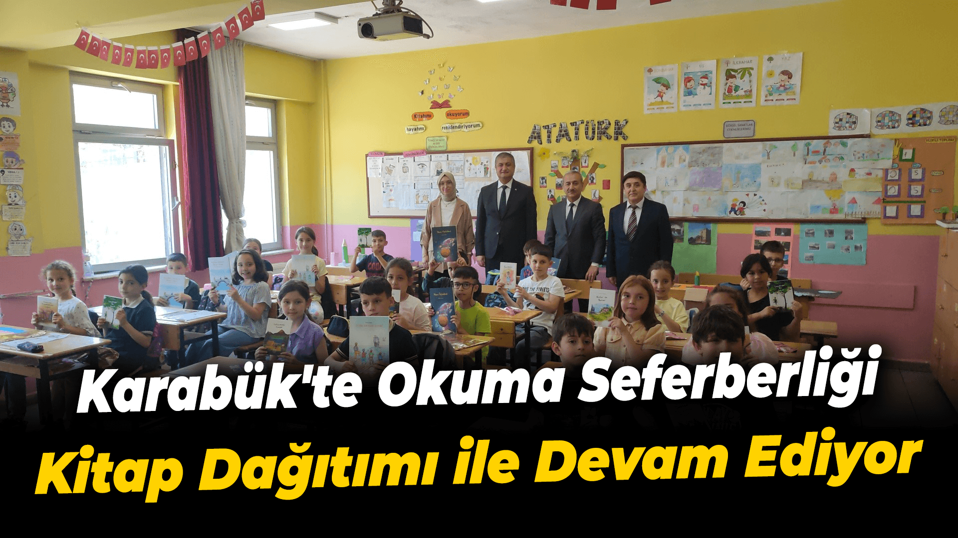 Karabük'te okuma seferberliği kitap dağıtımı ile devam ediyor