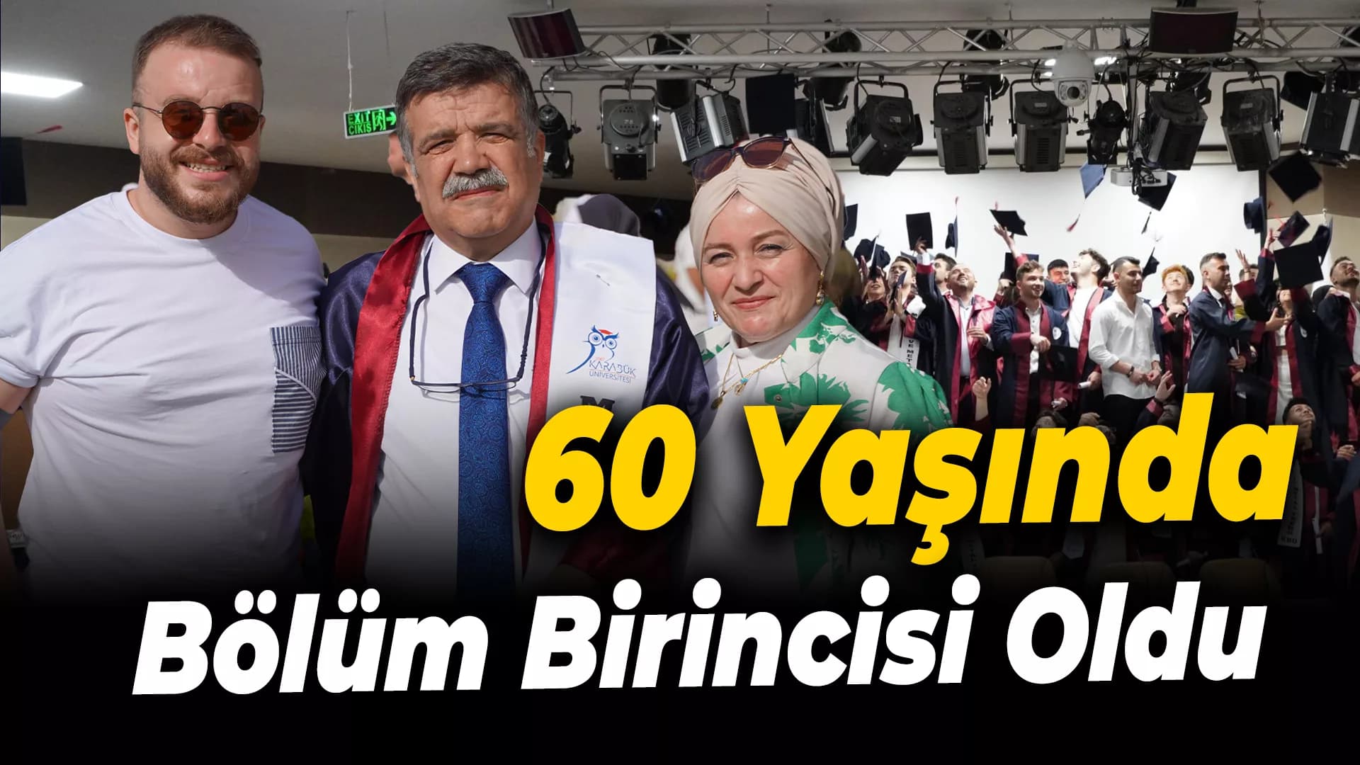 60 yaşındaki Eren, üniversiteyi birincilikle bitirdi