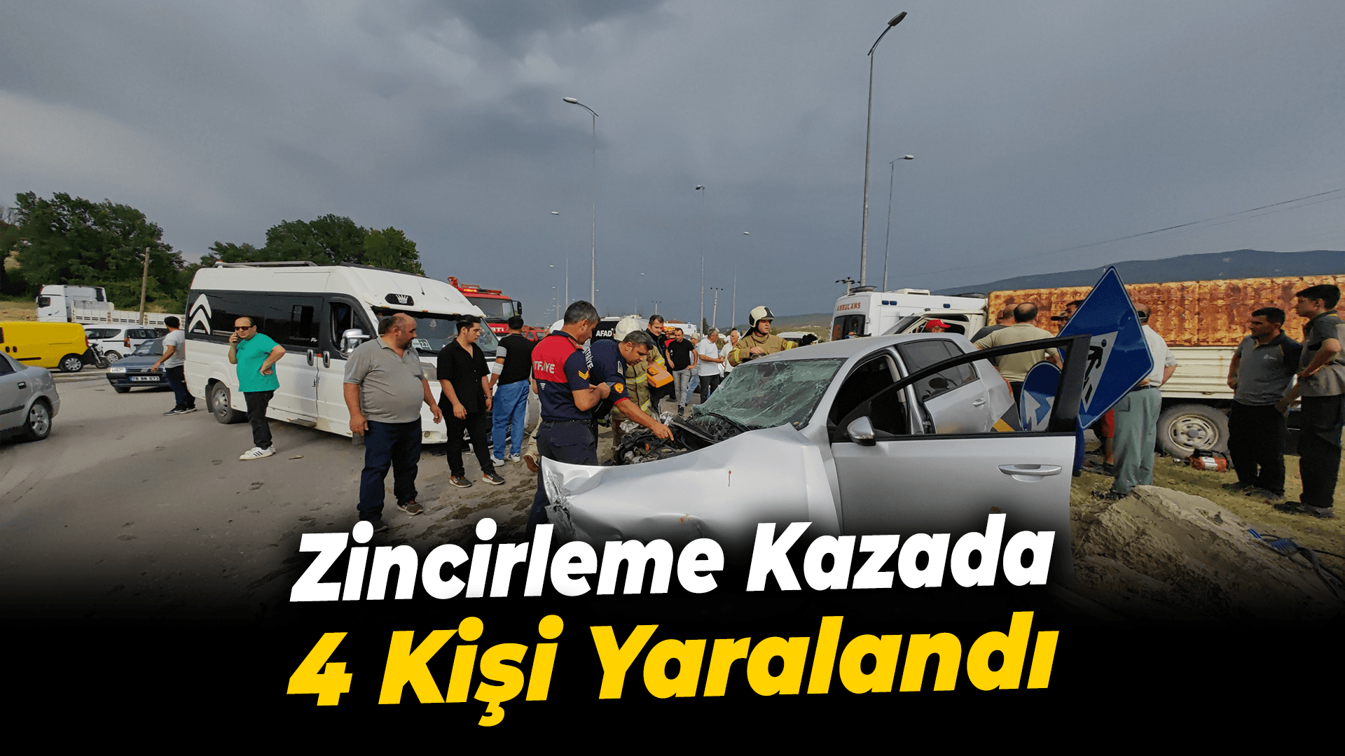 Karabük'te zincirleme kaza: 2'si ağır 4 yaralı