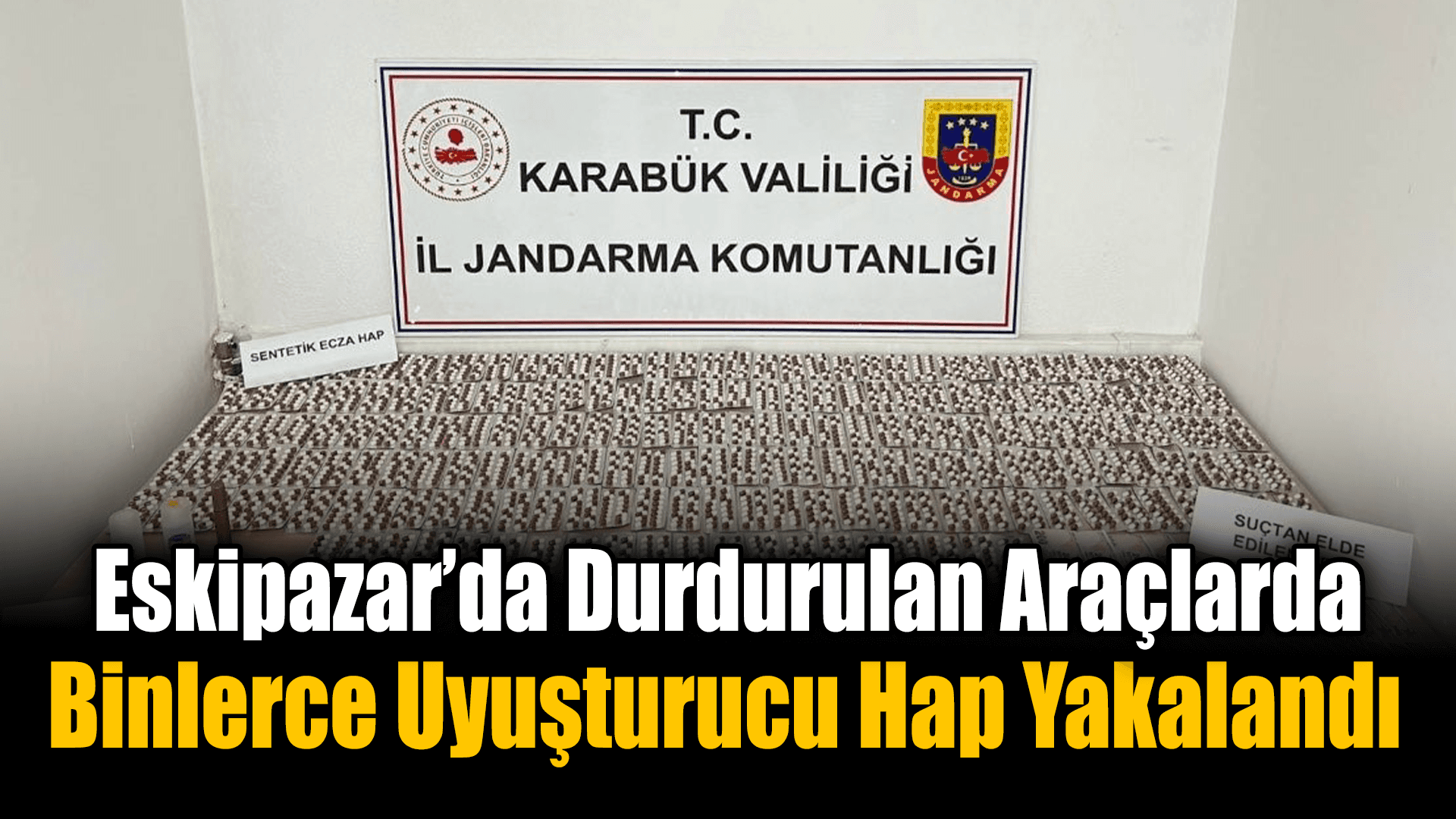 Binlerce uyuşturucu hap ile yakalanan 3 şüpheli tutuklandı