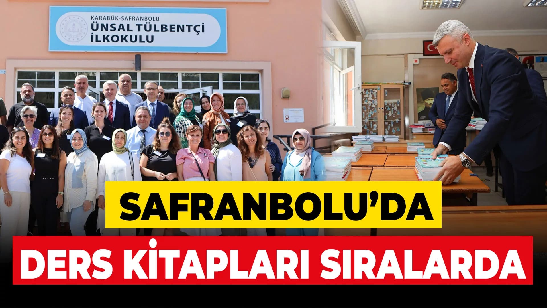 Safranbolu'da Ders Kitapları Sıralara Bırakıldı