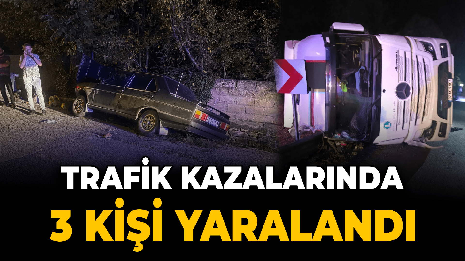 Karabük'te trafik kazaları: 3 yaralı