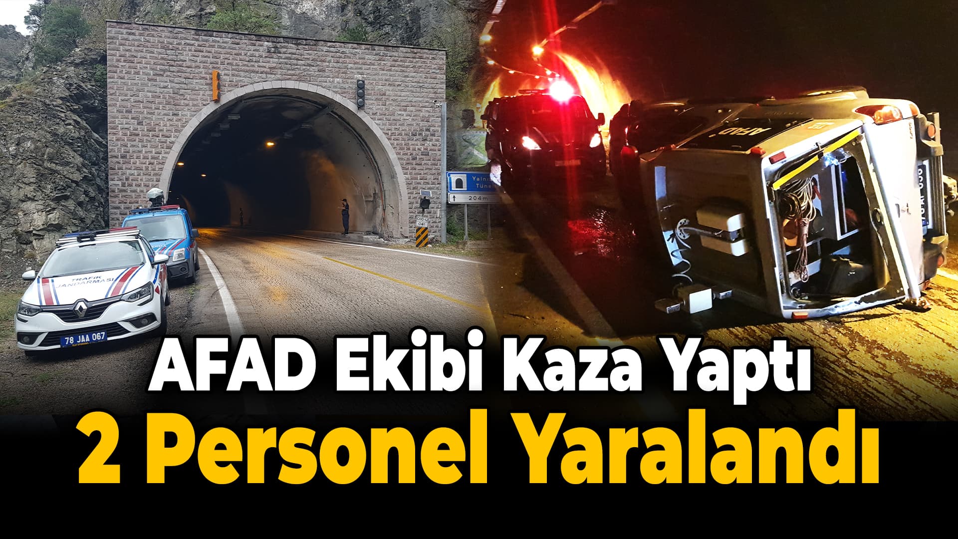 Karabük'te AFAD Ekibinin Aracı Devrildi: 2 Yaralı