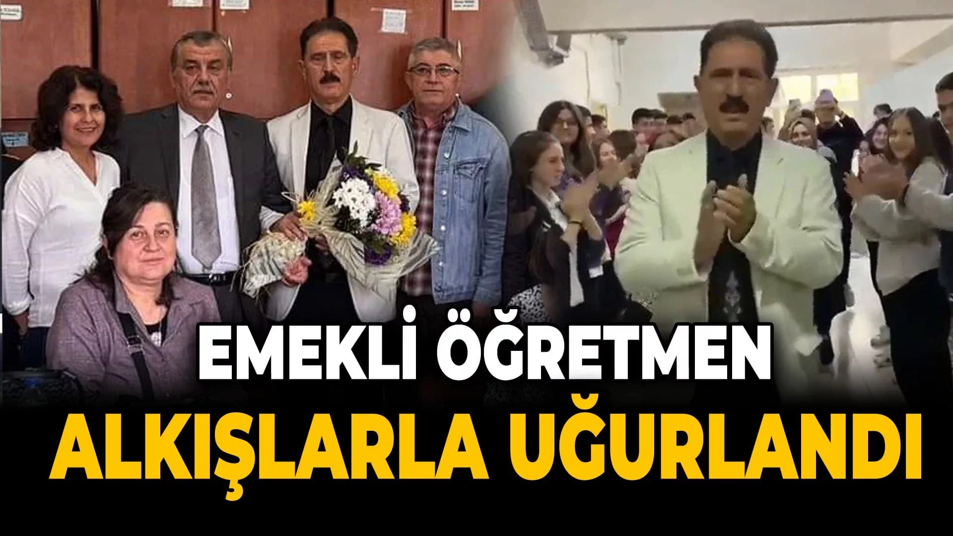 Emekli Olan 38 Yıllık Öğretmen Alkışlarla Uğurlandı