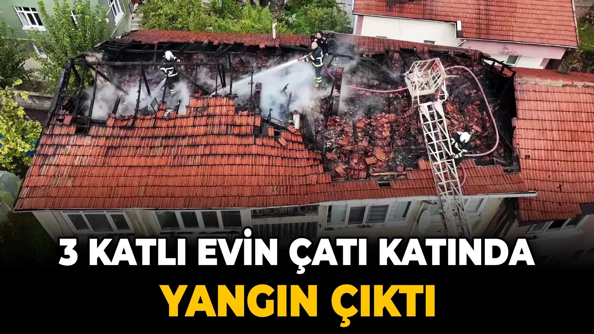 Karabük'te çatı katında korkutan yangın