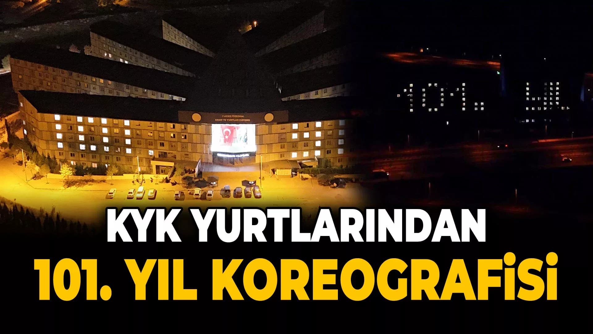 Karabük'te Yurt Işıkları Cumhuriyetin 101. Yılı İçin Yandı