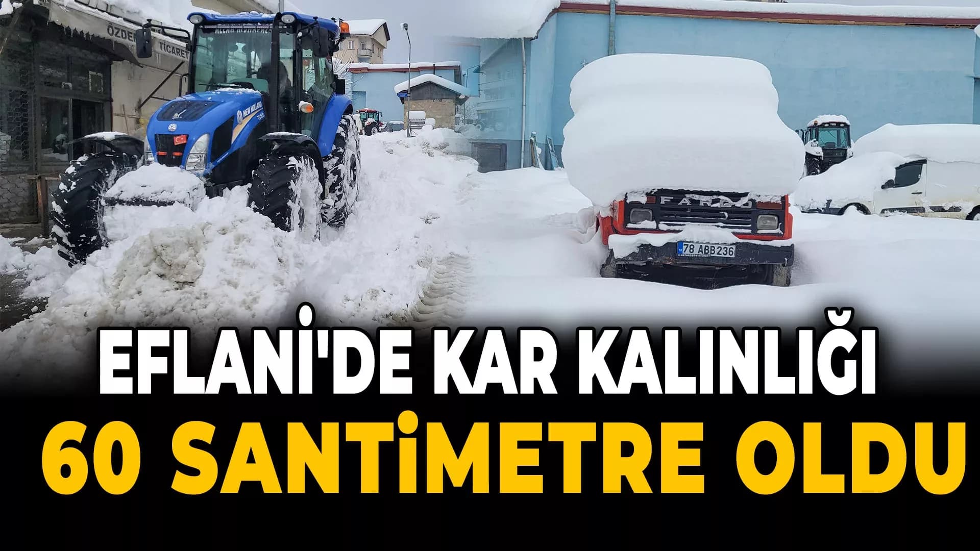 Okulların Tatil Edildiği İlçede Kar Kalınlığı 60 Santimetreye Ulaştı
