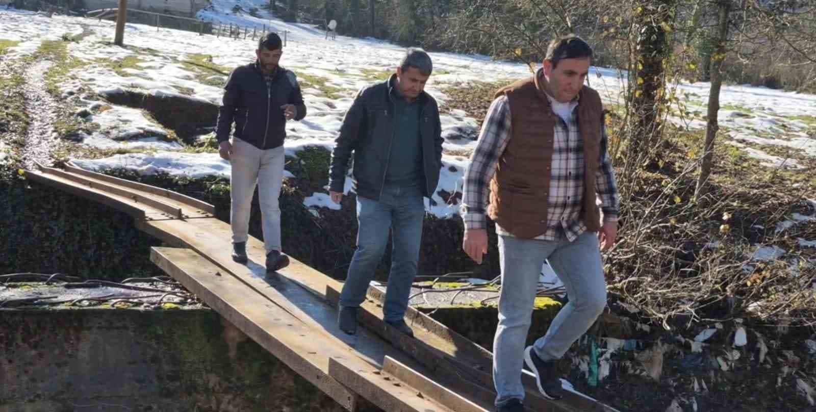 Bartın’da köylülerin köprü çilesi