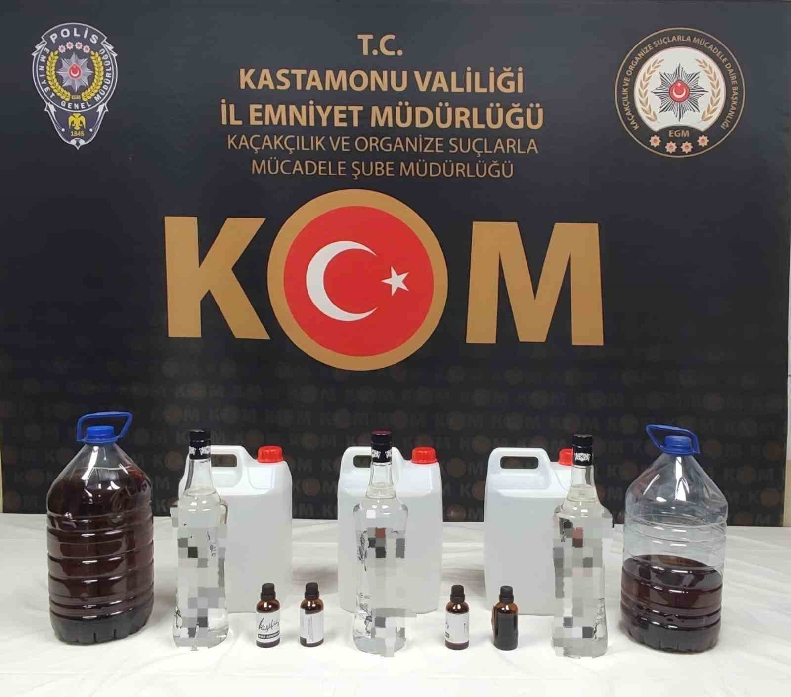 Kastamonu’da sahte alkol operasyonu: 1 gözaltı