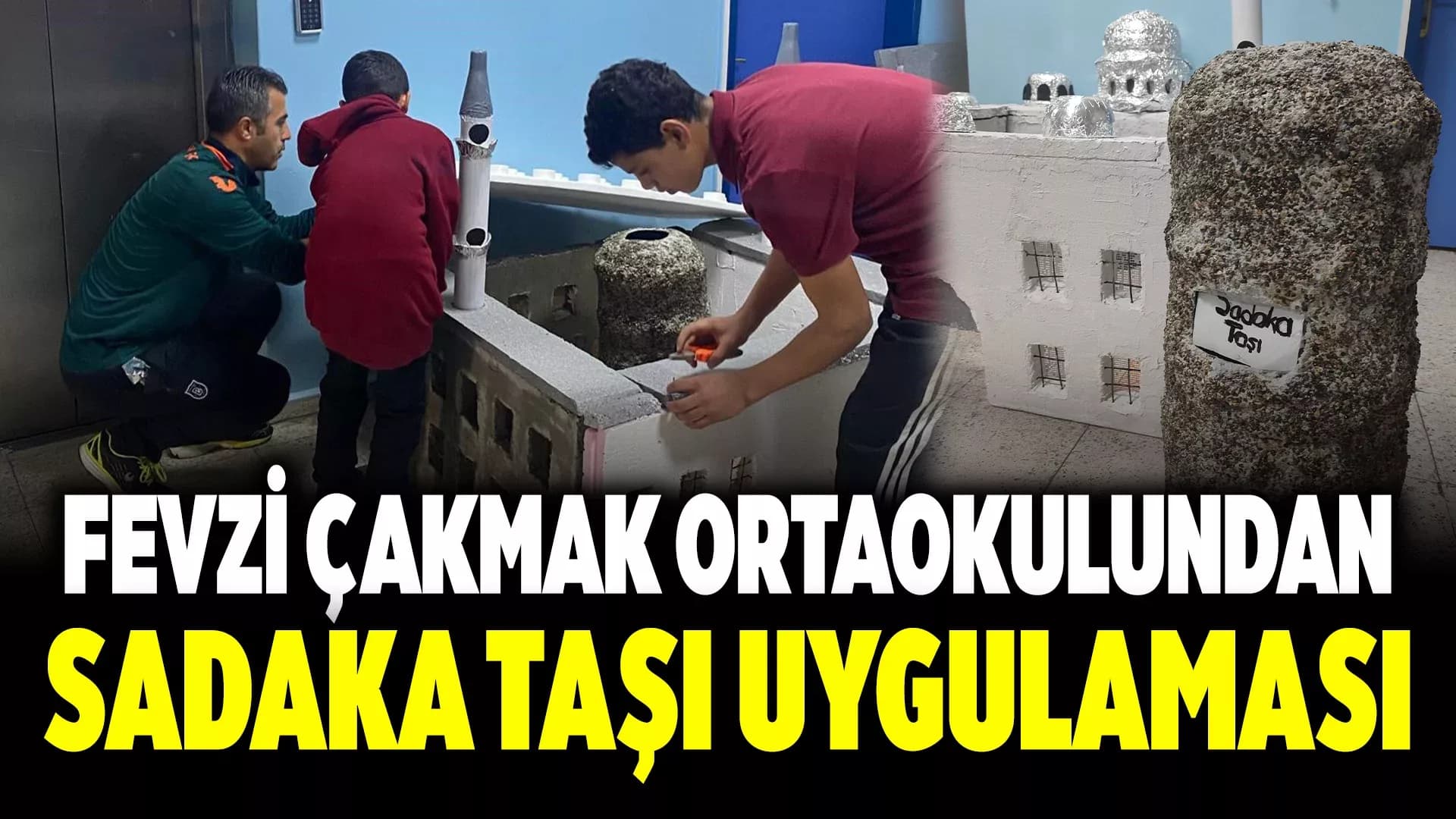 Karabük'te Öğrencilerden Okulda "Sadaka Taşı" Uygulaması