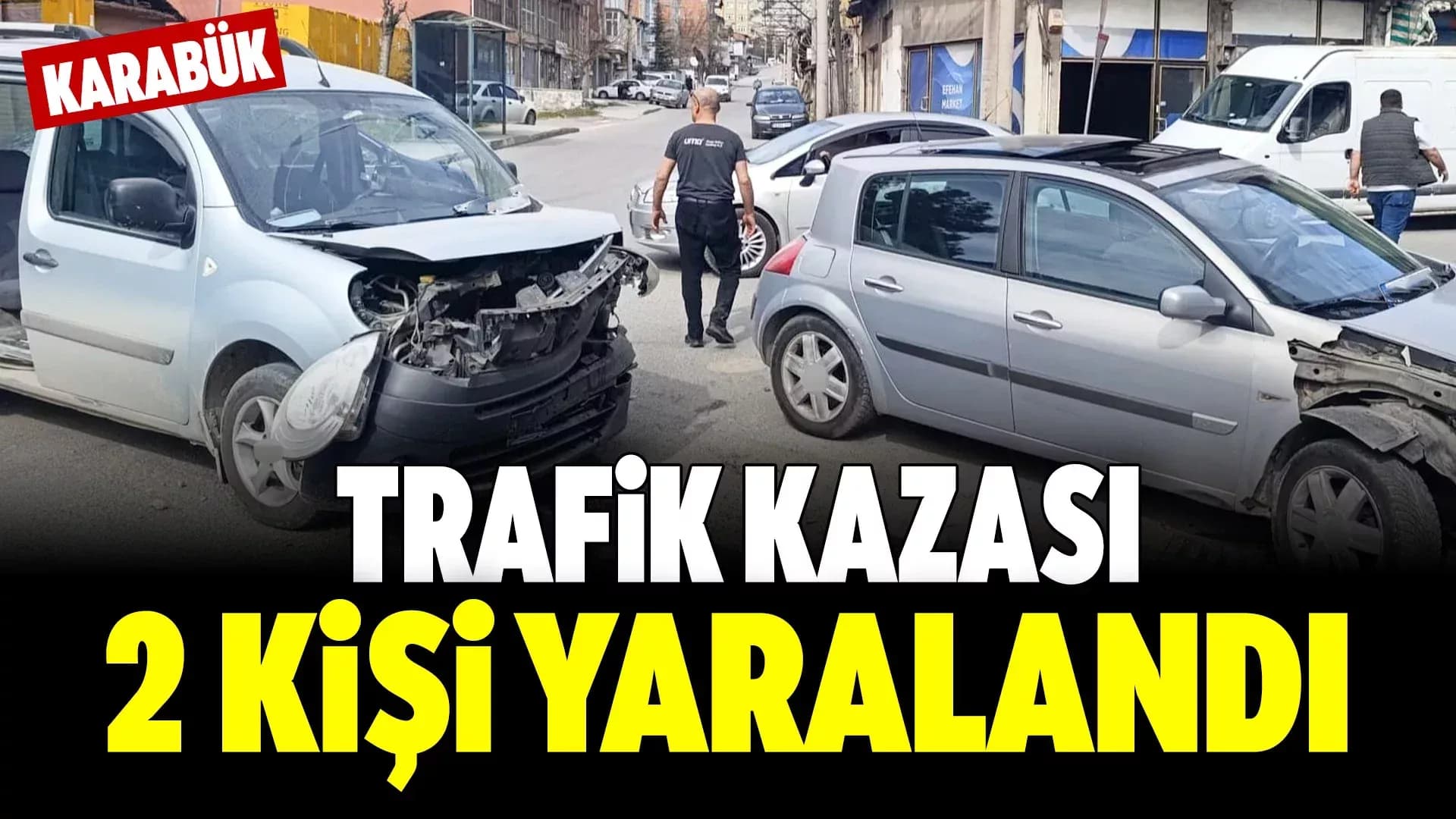 Karabük'te Hafif Ticari Araç ile Otomobil Çarpıştı: 2 Yaralı