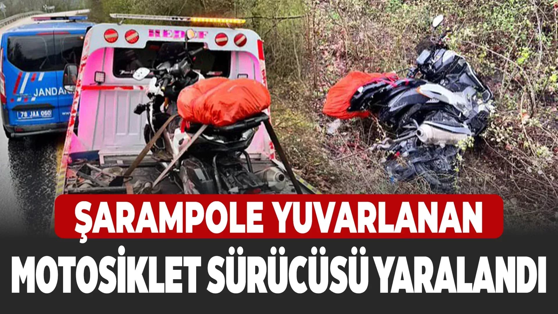 Karabük’te Motosiklet Şarampole Yuvarlandı: 1 Yaralı