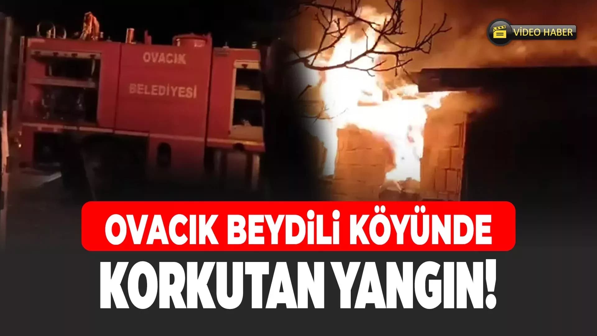 Ovacık'ta 2 Katlı Evde Çıkan Yangında Büyük Zarar