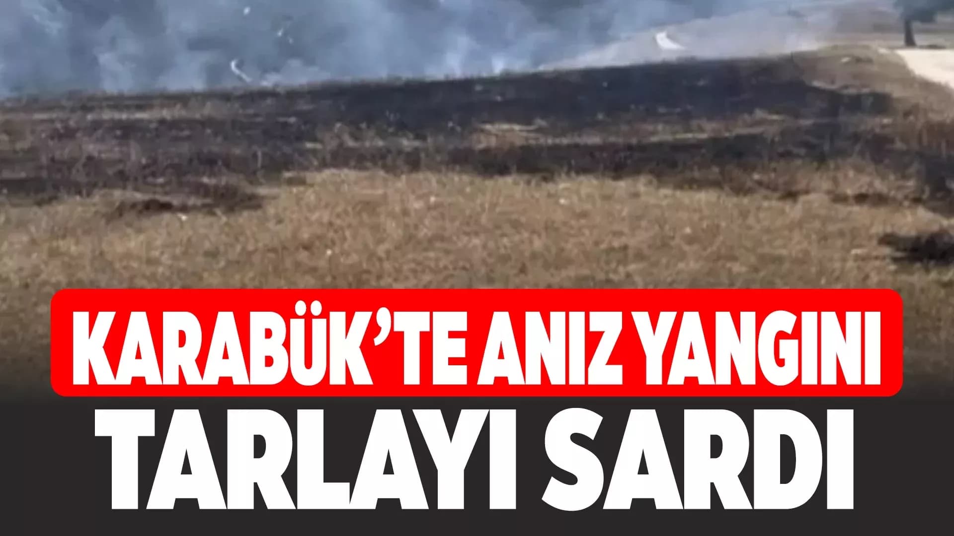 Karabük'te anız yangınında 1 dönüm tarım arazisi zarar gördü