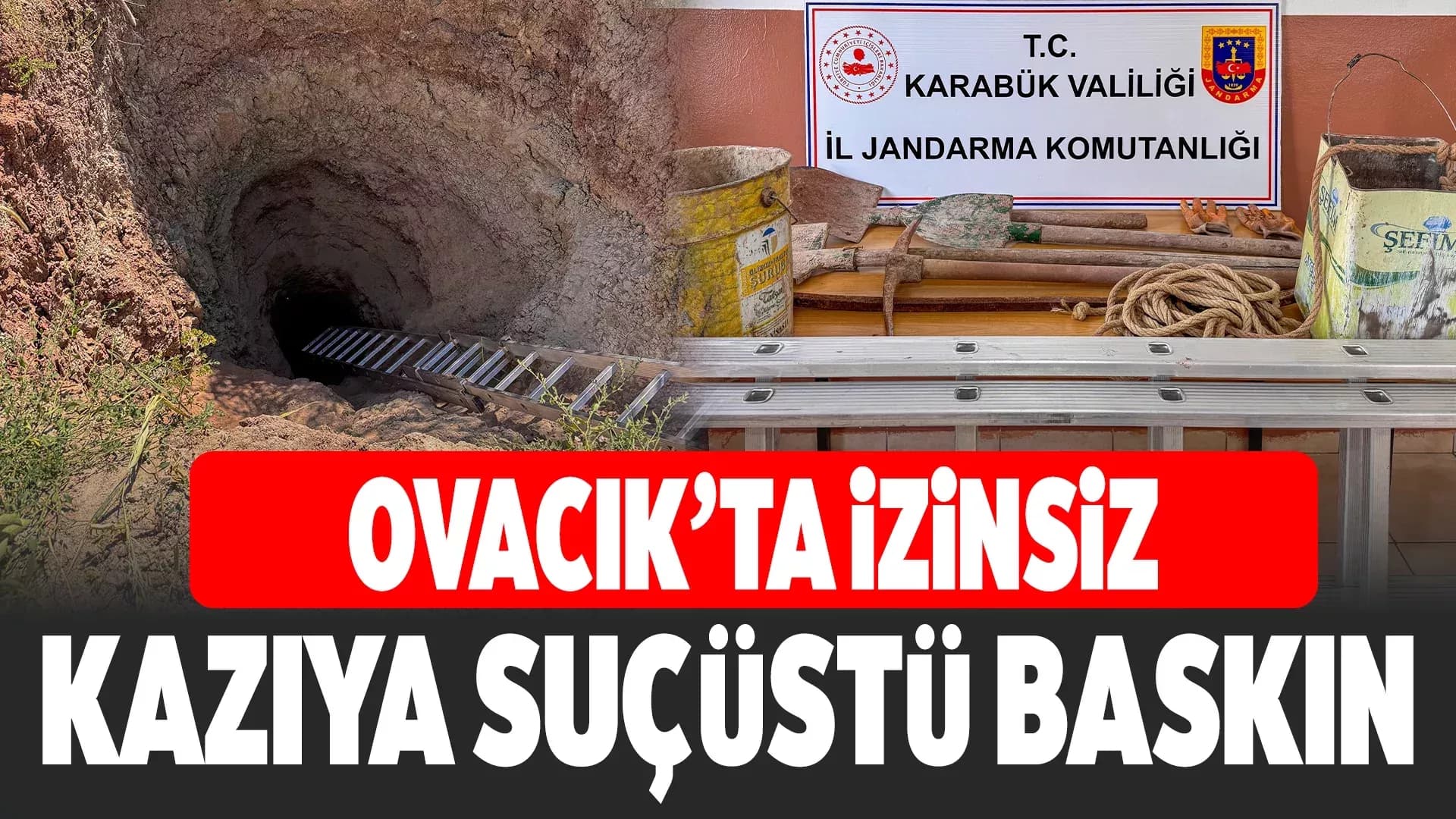 Ovacık'ta izinsiz kazı yapan 2 kişi suçüstü yakalandı