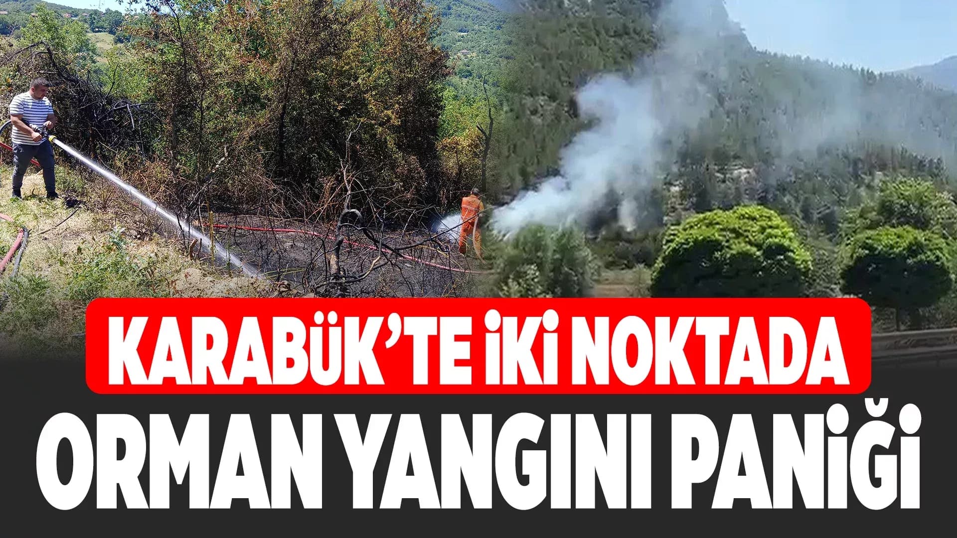 Karabük’te örtü yangınları büyümeden söndürüldü