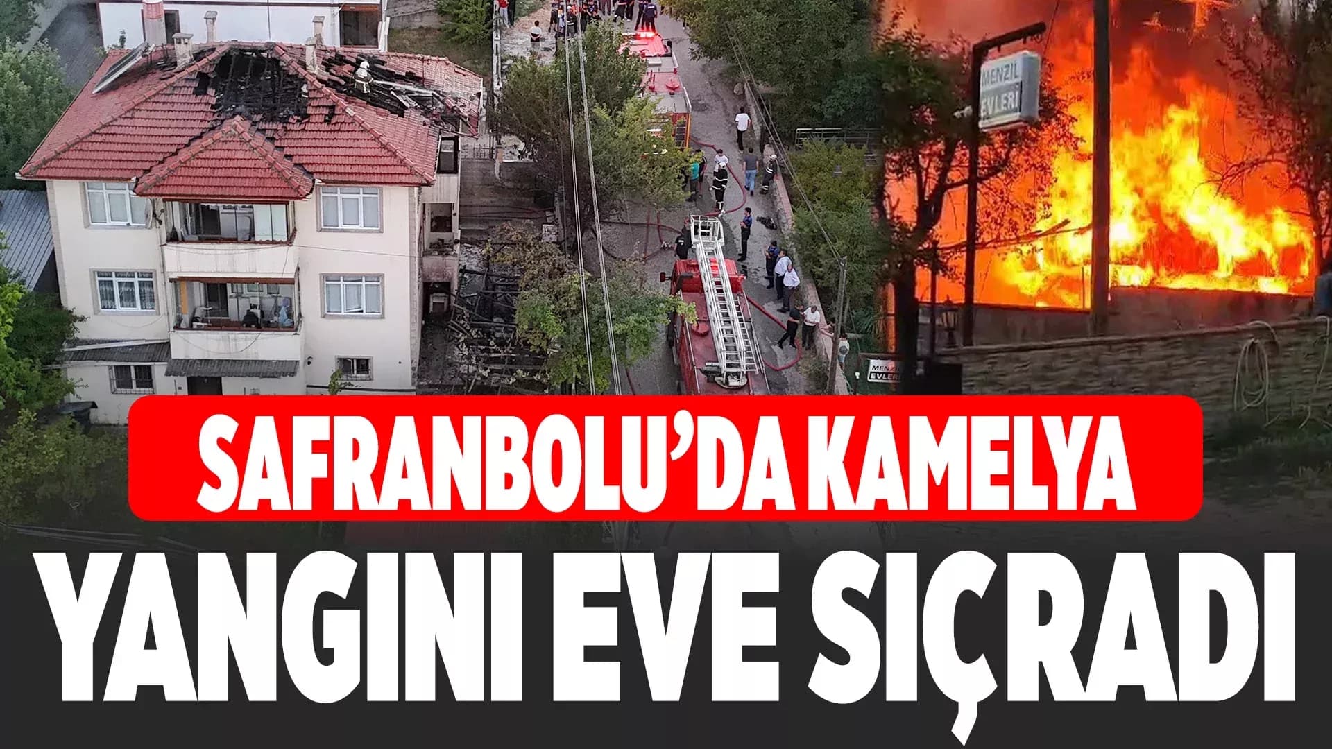 Karabük'te kamelyada çıkan yangın eve sıçradı