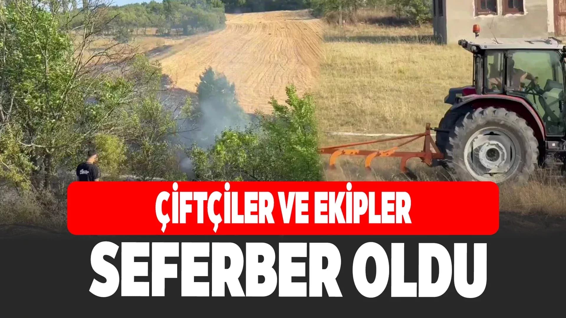 Karabük'te çıkan anız yangınında 25 dönüm alan zarar gördü