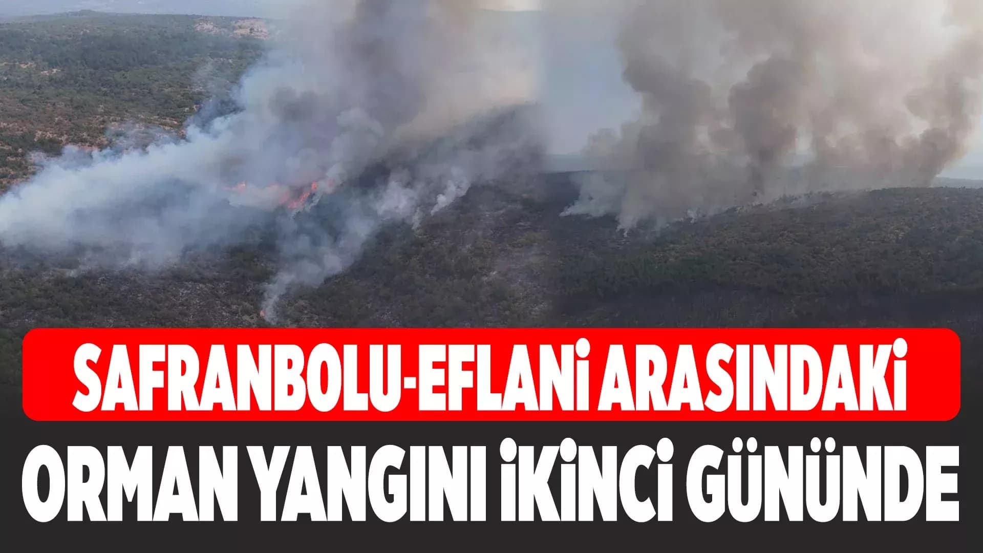 Karabük’teki orman yangını tek noktada etkisini sürdürüyor