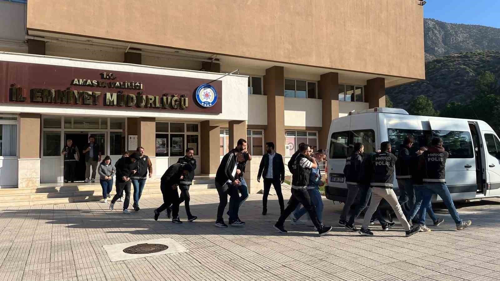 Amasya’da uyuşturucu operasyonu: 9 tutuklama