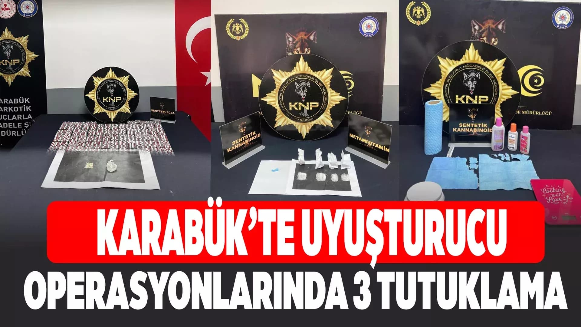 Karabük’te uyuşturucu operasyonlarında 3 tutuklama