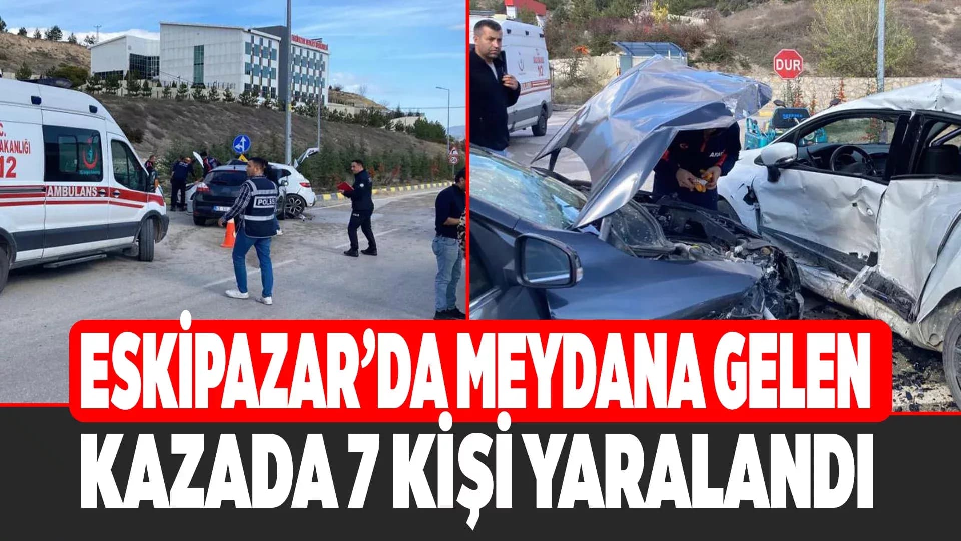 Karabük’te iki otomobil çarpıştı: 7 yaralı