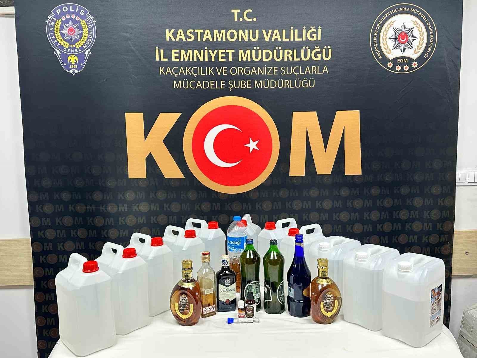 Kastamonu’da kaçak içki operasyonu