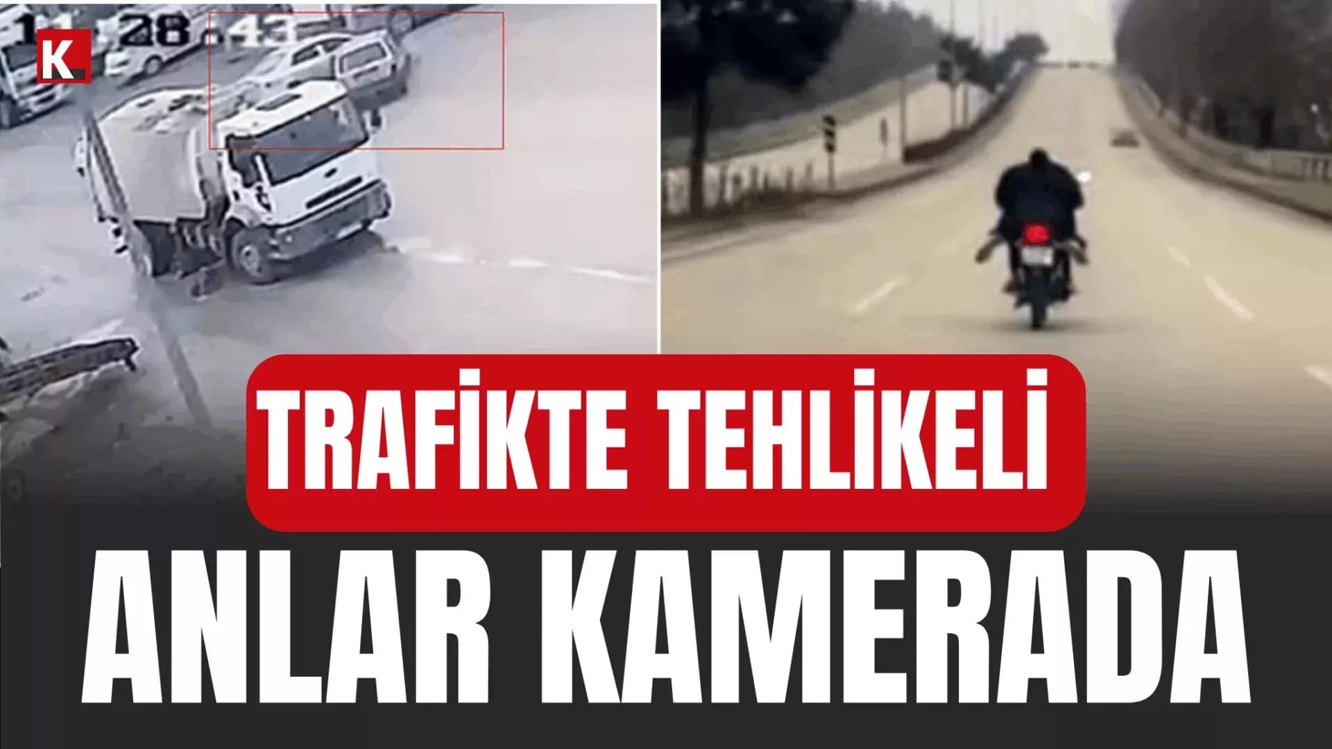 Karabük'te Kaza Anı ve Tehlikeli Yolculuk Kameraya Yansıdı