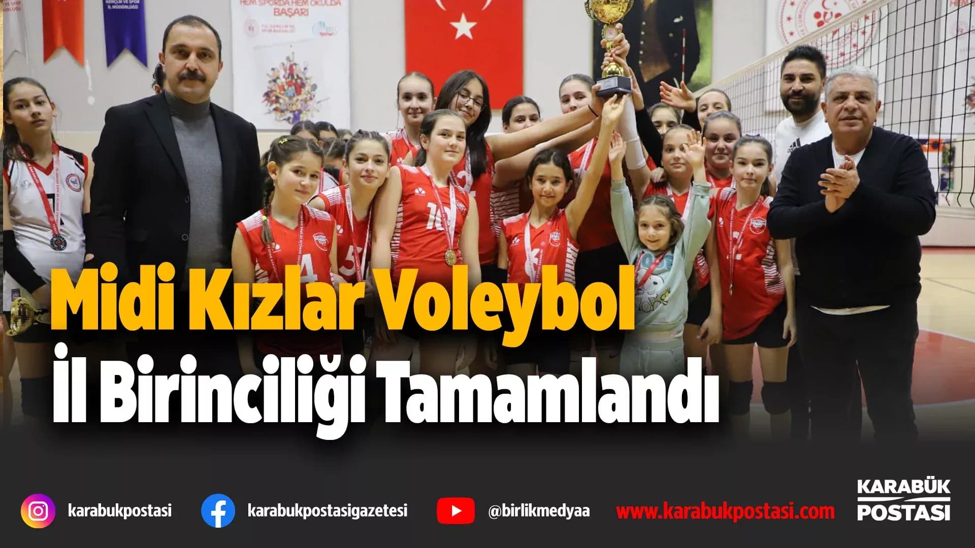 Voleybol Midi Kızlar İl Birinciliği müsabakaları sona erdi