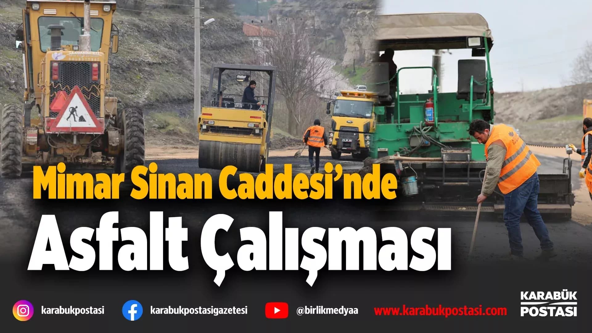 Safranbolu'da yol bakım çalışmaları