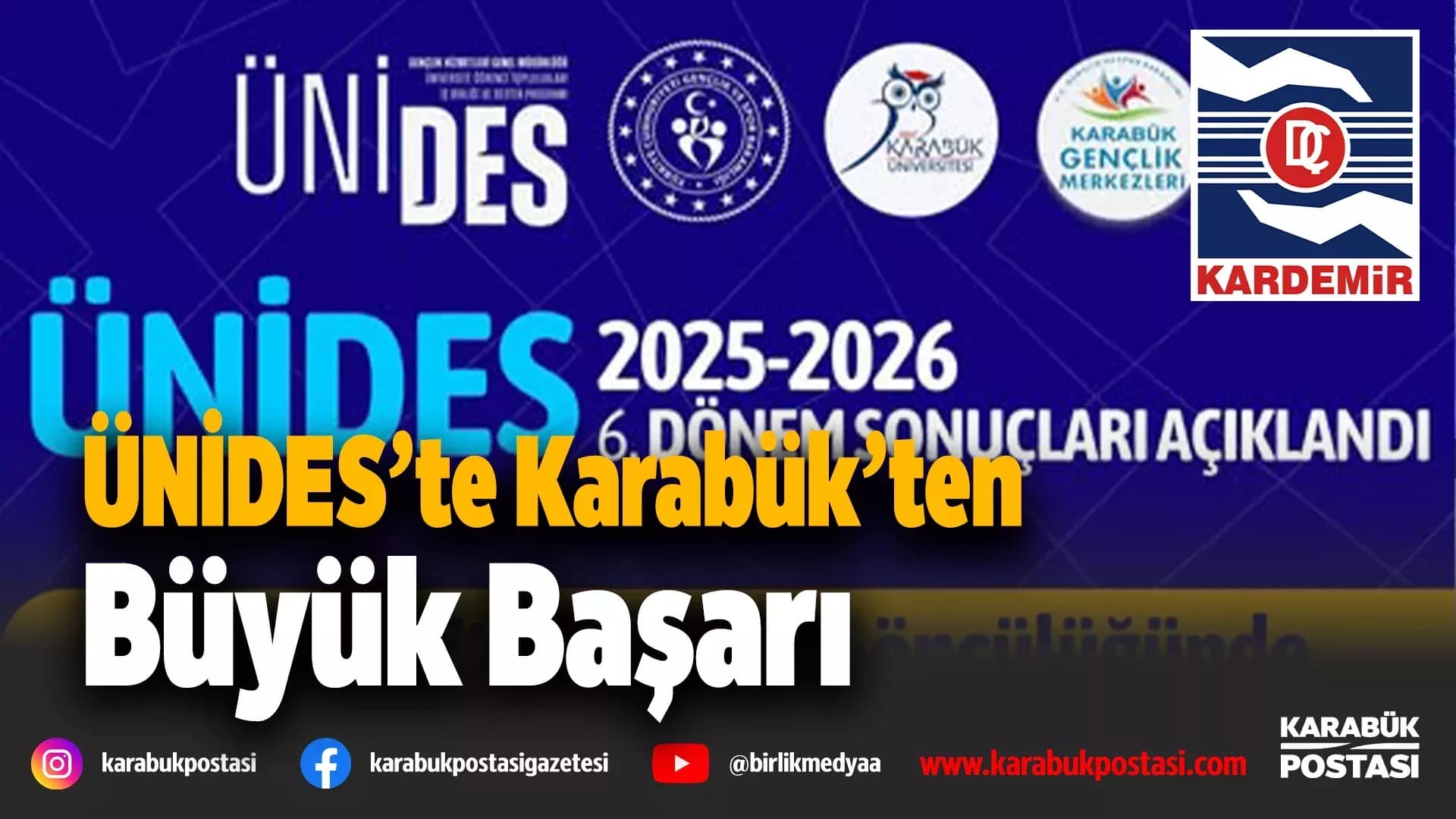 ÜNİDES 6. dönem sonuçlarında Karabük’ten büyük başarı