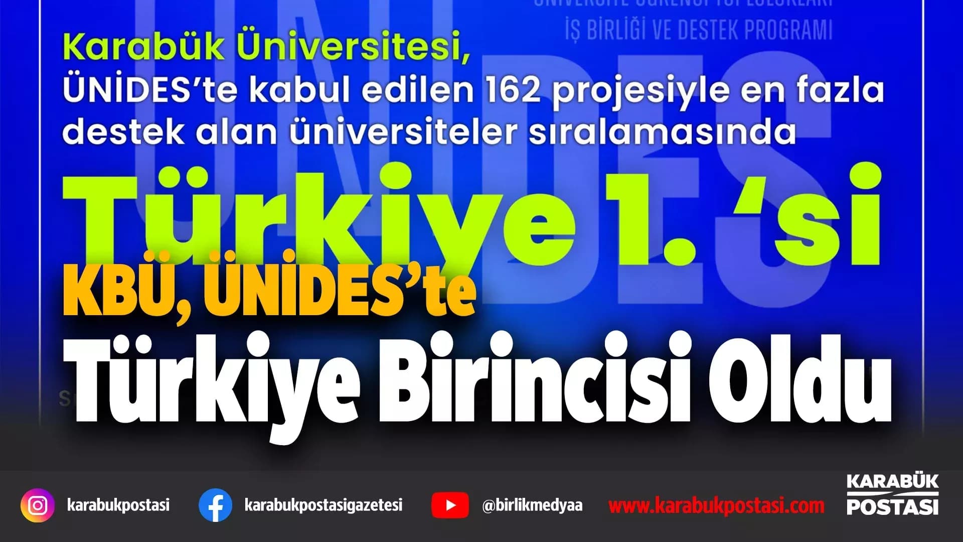 KBÜ ÜNİDES Programında Türkiye Zirvesinde
