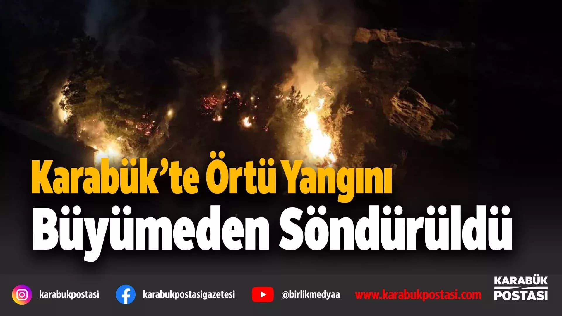 Karabük’te ormanlık alanda çıkan örtü yangını söndürüldü