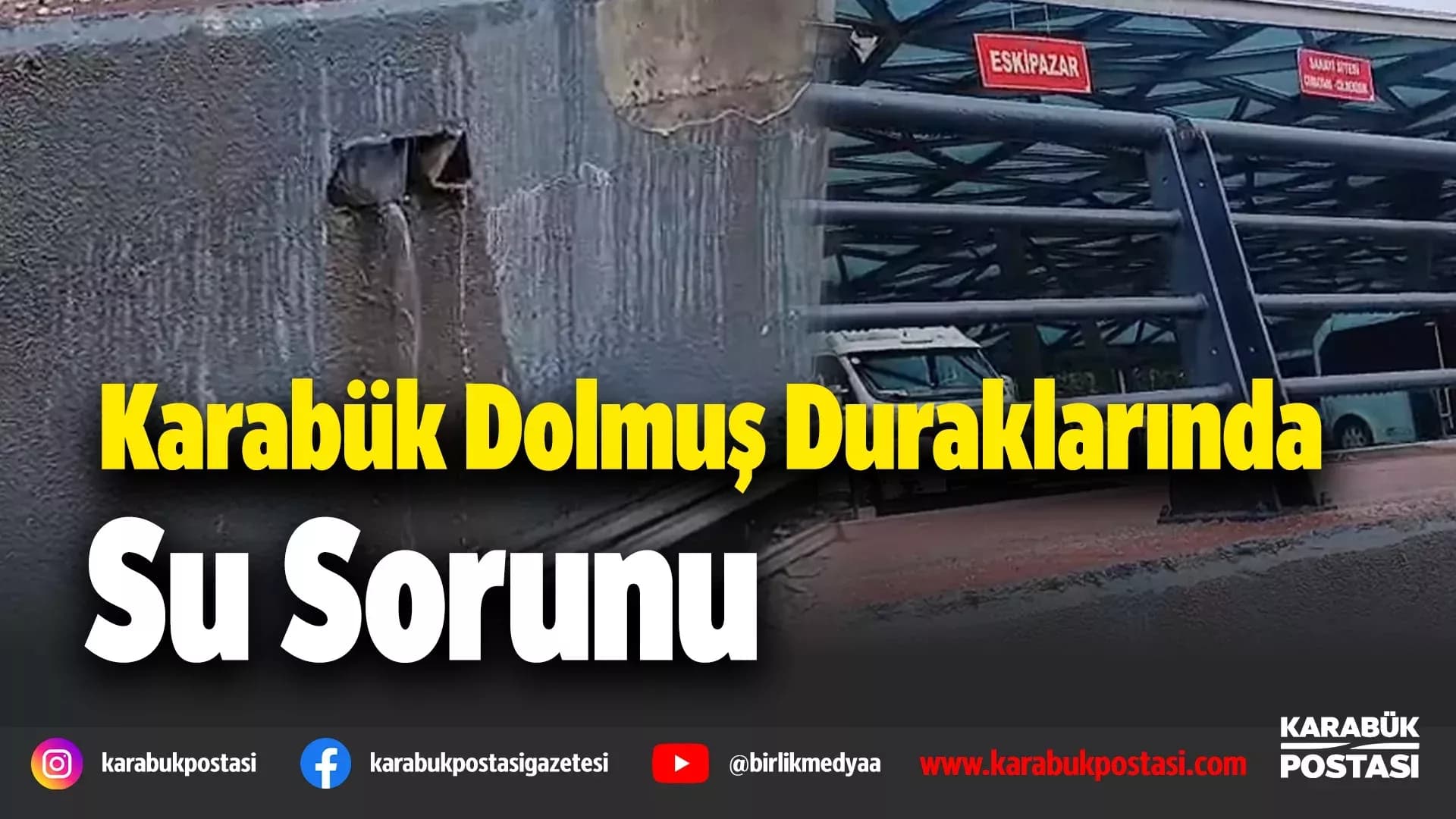 Dolmuş duraklarında altyapı sorunu tepki çekiyor