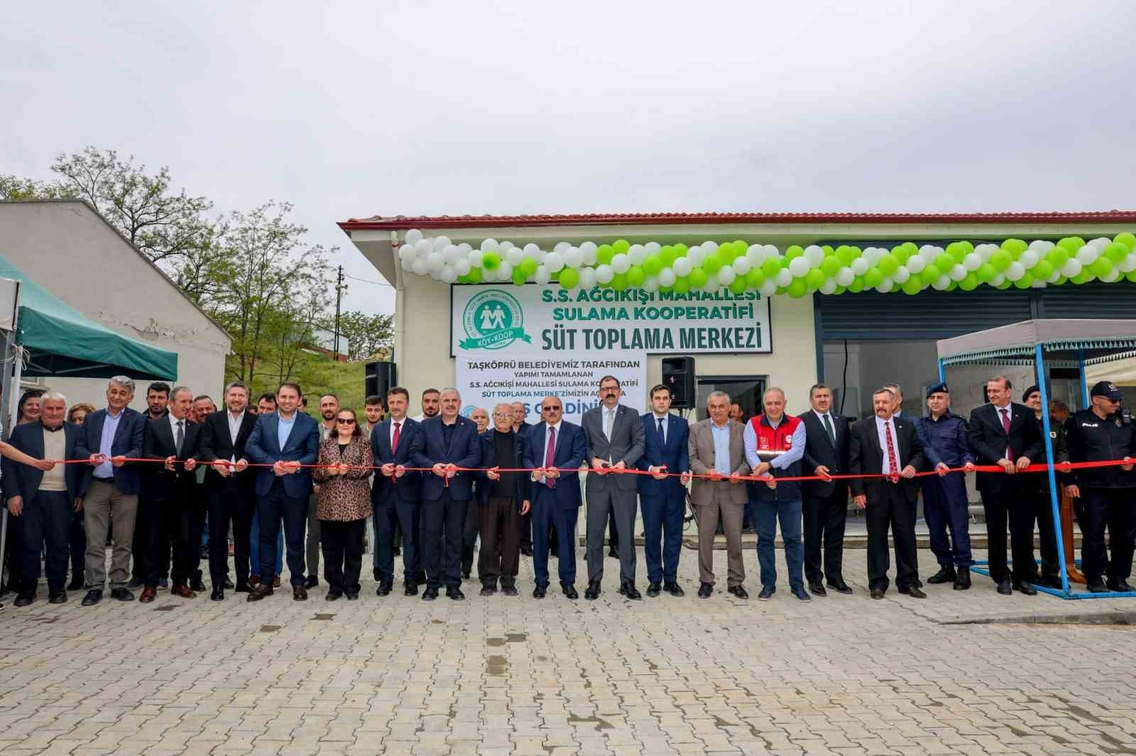 Taşköprü’de süt toplama merkezi törenle hizmete açıldı