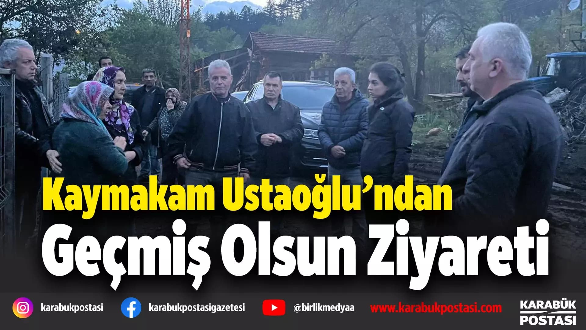 Kaymakam Ustaoğlu, evi yanan vatandaşı ziyaret etti