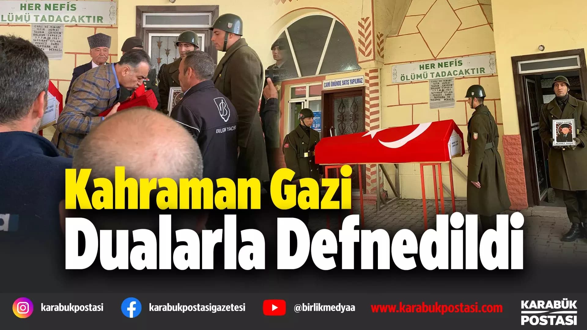 Kıbrıs Gazisi son yolculuğuna uğurlandı