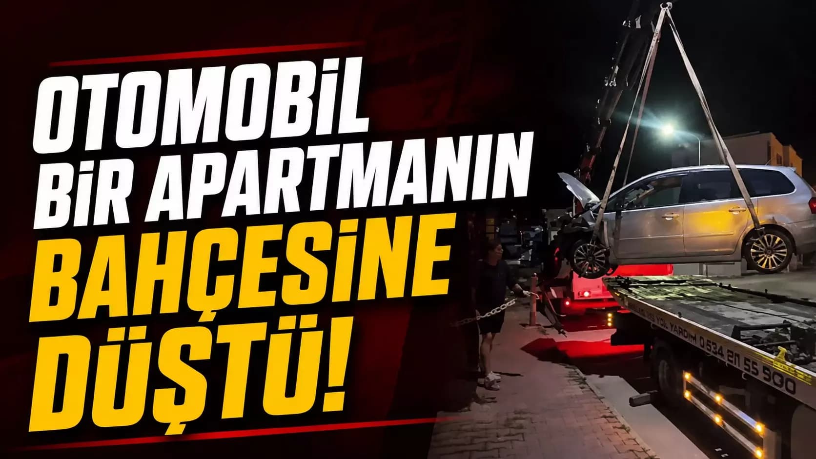 Safranbolu’da Korkutan Kaza: Otomobil Apartman Bahçesine Uçtu